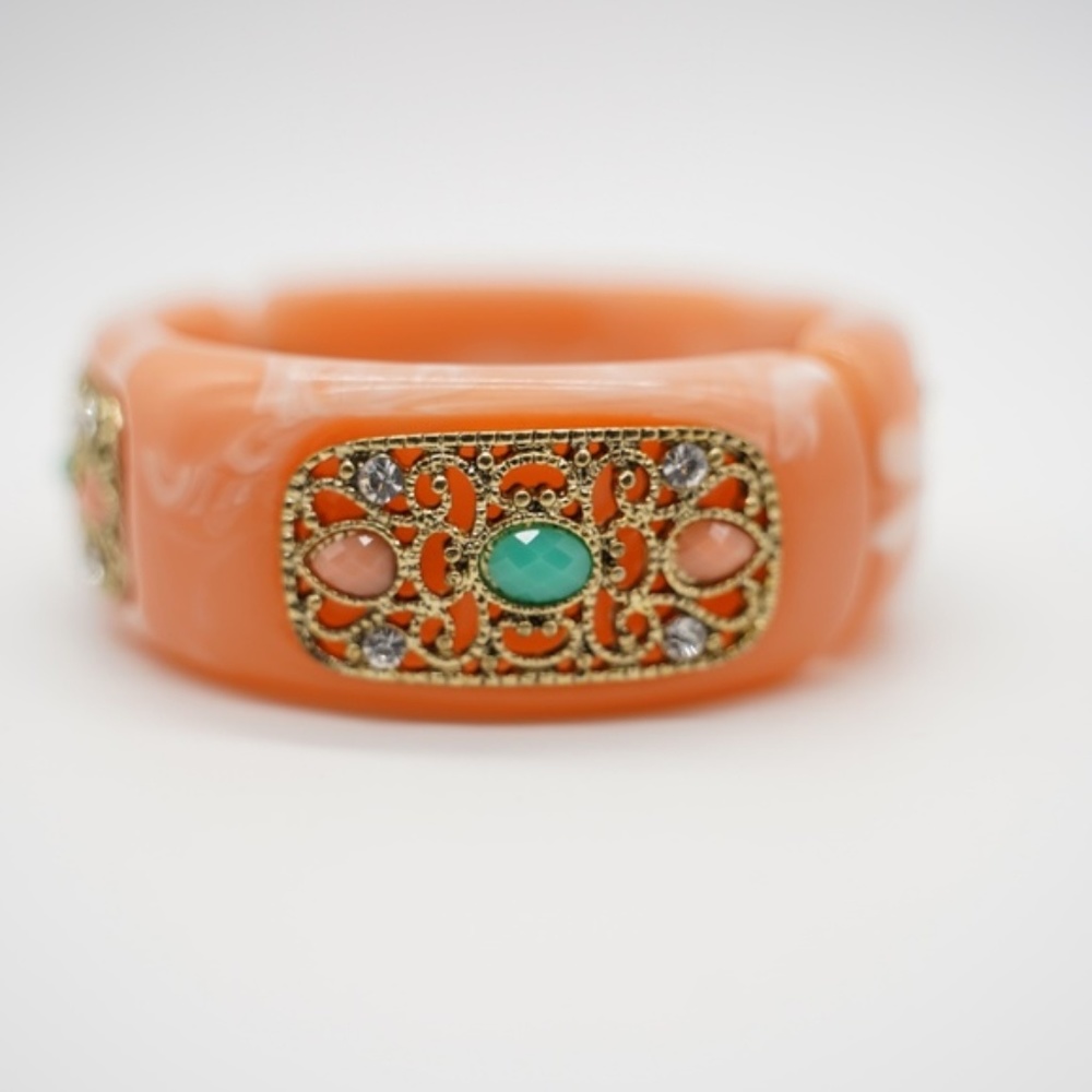CatstoneNYC Heavy Plastic Crystal Bangle Bracelet
